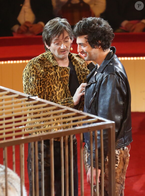 Exclusif - Pierre Palmade et Max Boublil - 52e Gala de l'Union des Artistes au Cirque d'hiver à Paris le 19 novembre 2013.