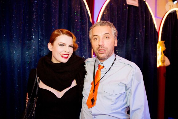 Exclusif - Elodie Frégé et Atmen Kelif - backstage du 52e Gala de l'Union des Artistes au Cirque d'Hiver à Paris, le 19 novembre 2013. Le gala sera diffusé sur France 2 le jeudi 2 janvier à 20H45.