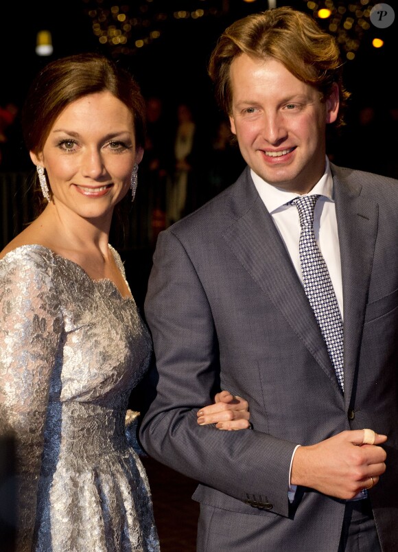 Le prince Floris et la princesse Aimée au concert marquant le lancement des célébrations pour les 200 ans du royaume des Pays-Bas, le 30 novembre 2013 au Théâtre Circus de Scheveningen (banlieue de La Haye).