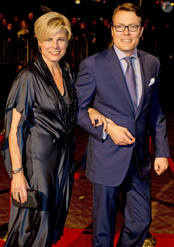 Le prince Constantijn et la princesse Laurentien au concert marquant le lancement des célébrations pour les 200 ans du royaume des Pays-Bas, le 30 novembre 2013 au Théâtre Circus de Scheveningen (banlieue de La Haye).
