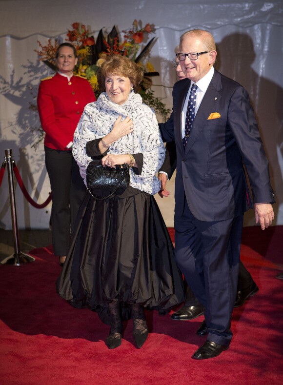 Margriet des Pays-Bas et Pieter van Vollenhoven au concert marquant le lancement des célébrations pour les 200 ans du royaume des Pays-Bas, le 30 novembre 2013 au Théâtre Circus de Scheveningen (banlieue de La Haye).