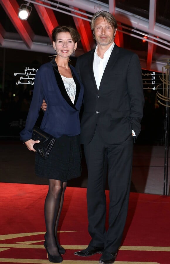 Mads Mikkelsen et sa femme Hanne Jacobsen lors du Festival de Marrakech et la projection du film Le Théorème Zero le 2 décembre 2013