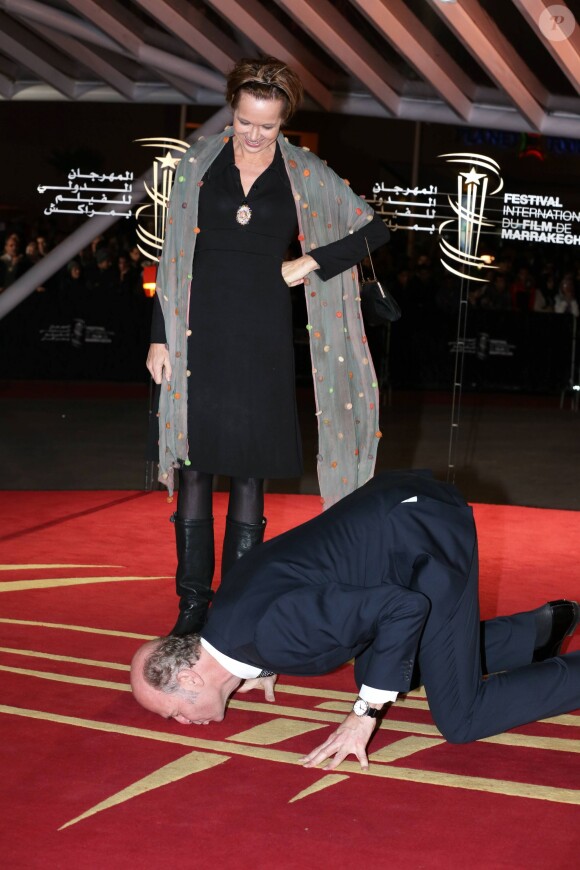 Erik Poppe et sa femme Kirsten lors du Festival de Marrakech et la projection du film Le Théorème Zero le 2 décembre 2013