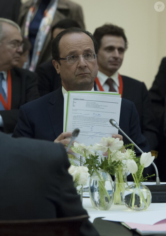 François Hollande lors du Sommet Franco-Espagnol au palais de Moncloa à Madrid, le 27 novembre 2013.