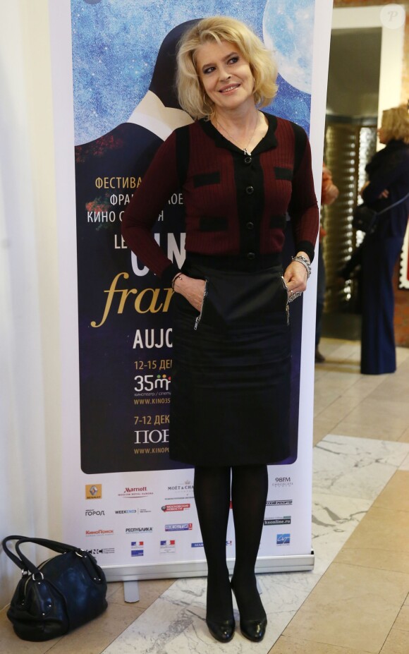 L'actrice Fanny Ardant présente son nouveau film "Cadences Obstinées" à Moscou le 22 novembre 2013