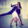Alizée et Grégoire Lyonnet répètent la tournée Danse avec les stars depuis Ajaccio, le jeudi 5 décembre 2013.