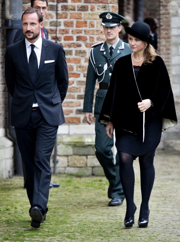 Le prince Haakon de Norvege et la princesse Martha Louise - Commemoration officielle en hommage au Prince Friso decede le 12 aout a Delft aux Pays-Bas le 2 novembre 2013.02/11/2013 - Delft