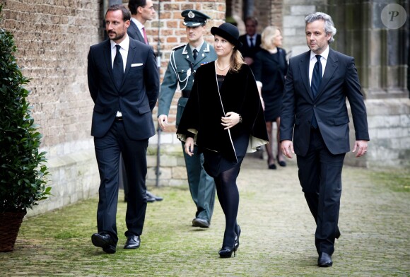 Le prince Haakon de Norvege et la princesse Martha Louise et Ari Behn - Commemoration officielle en hommage au Prince Friso decede le 12 aout a Delft aux Pays-Bas le 2 novembre 2013.02/11/2013 - Delft