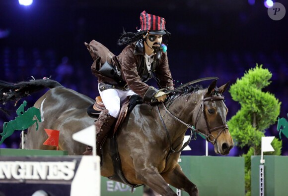 Rodrigo Pessoa lors de l'épreuve Style & Competition for AMADE dans le cadre du Gucci masters à Villepinte, le 7 décembre 2013