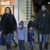 Gianluigi Buffon avec sa femme Alena Seredova et ses enfants à Courmayeur en Italie le 7 decembre 2013.