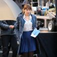 Dakota Johnson sur le tournage de Fifty Shades of Grey à Vancouver, le 8 décembre 2013.