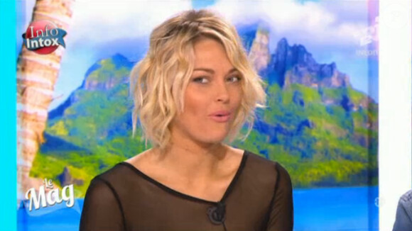 Caroline Receveur métamorphosée et sexy sur le plateau du Mag d'NRJ12, lundi 9 novembre 2013.