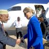 Arrivée de la reine Maxima des Pays-Bas en Ethiopie le 9 décembre 2013 pour une visite officielle en sa qualité d'ambassadrice spéciale des Nations-unies pour la microfinance en faveur du microdéveloppement.