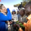 Première dégustation pour la reine Maxima des Pays-Bas en Ethiopie, arrivée le 9 décembre 2013 pour une visite officielle en sa qualité d'ambassadrice spéciale des Nations-unies pour la microfinance en faveur du microdéveloppement.