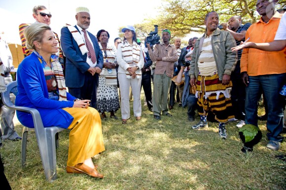 La reine Maxima des Pays-Bas en Ethiopie le 9 décembre 2013 pour une visite officielle en sa qualité d'ambassadrice spéciale des Nations-unies pour la microfinance en faveur du microdéveloppement.