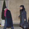 Pierre Nora et Anne Sinclair arrivent au Palais de l'Elysée à Paris le 9 decembre 2013. L'historien a été élevé, par François Hollande, au grade de grand officier de la Légion d'honneur.