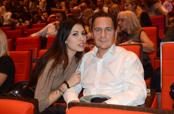 Eric Besson et Yasmine au spectacle Robin des bois, au Palais des Congrès à Paris, 2013.