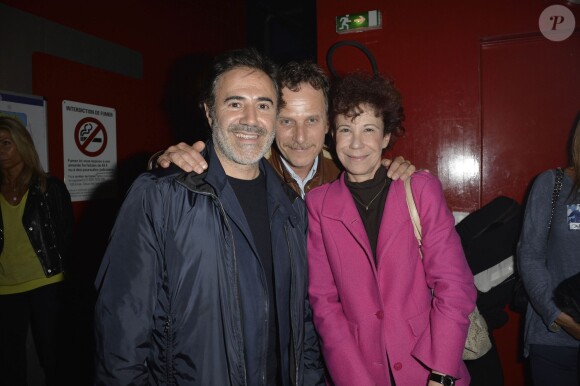 José Garcia, Charles Berling et Véronique Colucci lors du concert de Patrick Bruel au Zénith de Paris le 31 mai 2013 à Paris