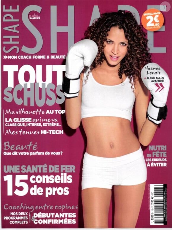 Noémie Lenoir, sublime en couverture du magazine Shape du mois de janvier/février.