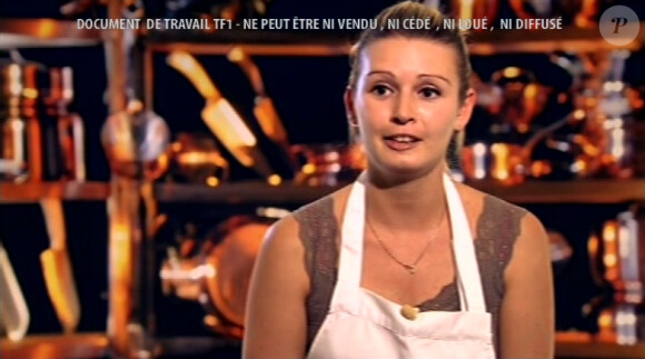 Marie-Hélène dans Masterchef 4, la demi-finale. Le vendredi 13 décembre 2013 sur TF1.