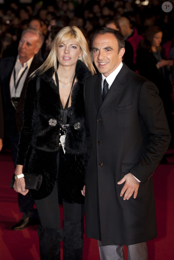 Nikos Aliagas et sa compagne Tina Grigoriou - 15eme édition des NRJ Music Awards à Cannes. Le 14 décembre 2013.