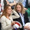 Gwendal Peizerat et sa compagne. - People aux Internationaux de France de tennis de Roland Garros à Paris Le 30 mai 2014.