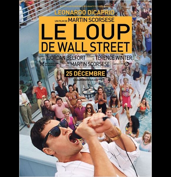 Leonardo DiCaprio dans Le Loup de Wall Street : l'affiche orgiaque