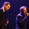 Exclusif - Alex Beaupain et Julien Clerc au concert d'Alex Beaupain au Casino de Paris, le 17 décembre 2013.