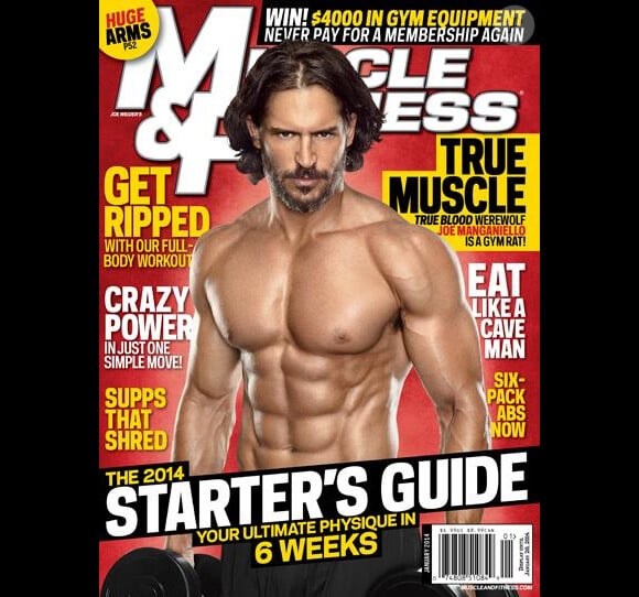 Joe Manganiello en couverture du magazine Muscle & Fitness. Numéro de janvier 2014.