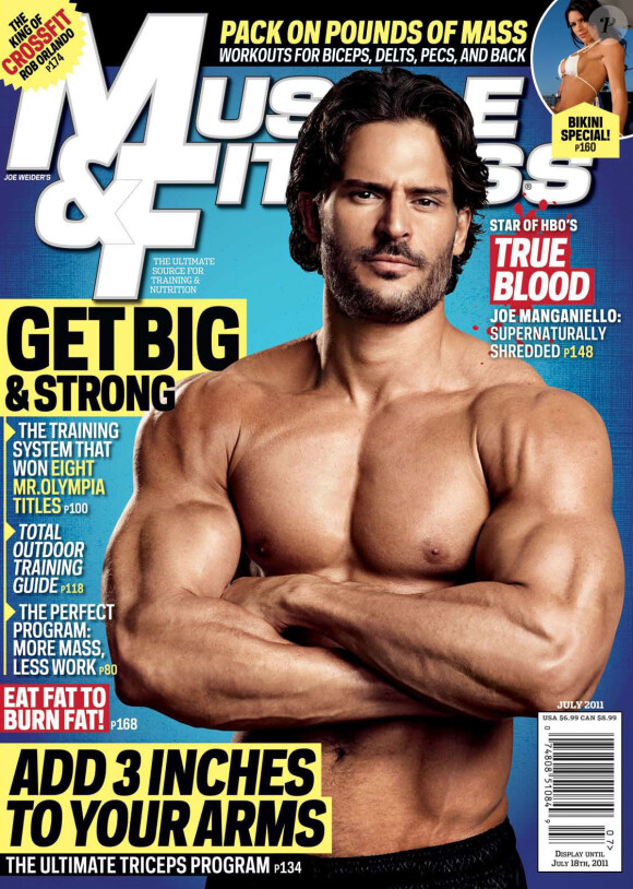 Joe Manganiello en couverture du magazine Muscle & Fitness. Juillet 2011.