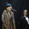 Lily Allen et Robbie Williams lors du concert de charité "Under1Roof" à Londres, le 19 décembre 2013.