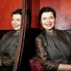 Isabella Rossellini au restaurant, Le Vraymonde, pour fêter la dernière de son spectacle "Bestiaire d'Amour" donné à la Salle Gaveau.