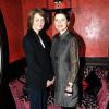 Isabella Rossellini et Charlotte Rampling au restaurant, Le Vraymonde, pour fêter la dernière de son spectacle "Bestiaire d'Amour" donné à la Salle Gaveau.