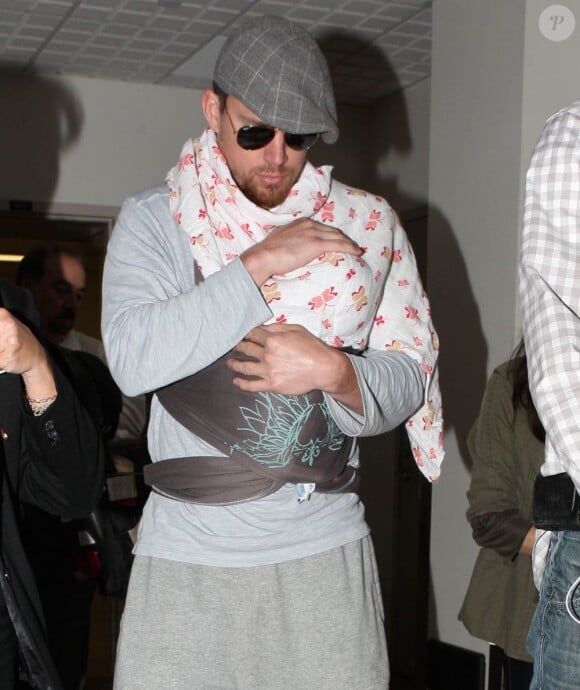 Channing Tatum avec sa fille Everly à Los Angeles, le 7 juillet 2013.