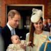 Baptême du prince George de Cambridge, le 23 octobre 2013 au palais Saint James.