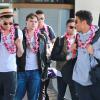 Prince, Blanket, Jermajesty et Jaafar Jackson à l'aéroport d'Honolulu, le 23 décembre 2013.