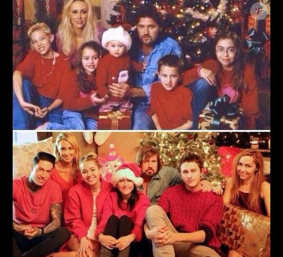 Miley Cyrus a passé un Noël pour le moins déjanté en famille, le 25 décembre 2013.