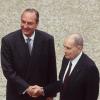 Jacques Chirac et François Mitterrand à l'Elysée le 17 mai 1995.