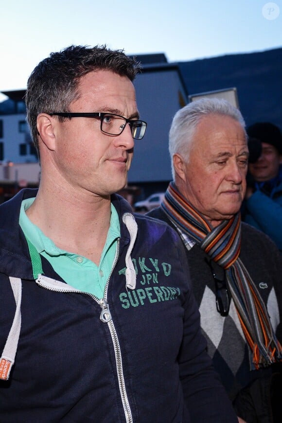 Ralf Schumacher et son père Rolf arrivent au CHU de Grenoble où se trouve Michael Schumacher, le 2 janvier 2014