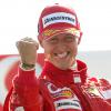 Michael Schumacher après sa victoire à Monza, en Italie, ke 10 septembre 2006
