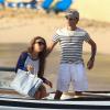 Marc Anthony et sa compagne Chloe Green en vacances à la Barbade le 31 décembre 2013.
