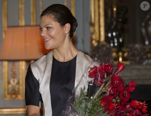 La princesse Victoria de Suède lors d'une réception en m'honneur du 70e anniversaire de la reine Silvia au Palais royal de Stockholm, le 18 décembre 2013