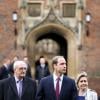 Le prince William, étudiant pour dix semaines en gestion agricole à l'Université de Cambridge, a fait son arrivée sur le campus et visité le collège St John le 7 janvier 2014.