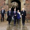 Le prince William, étudiant pour dix semaines en gestion agricole à l'Université de Cambridge, a fait son arrivée sur le campus et visité le collège St John le 7 janvier 2014.