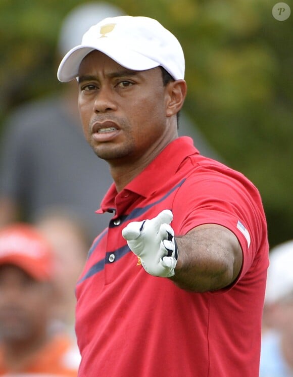 Tiger Woods lors de la Presidents Cup au Muirfield Village Golf Club de Dublin, le 5 octobre 2013