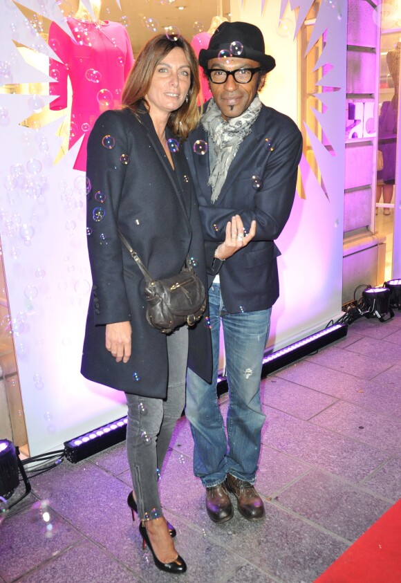 Manu Katché et sa femme Laurence à Paris le 12 septembre 2013.