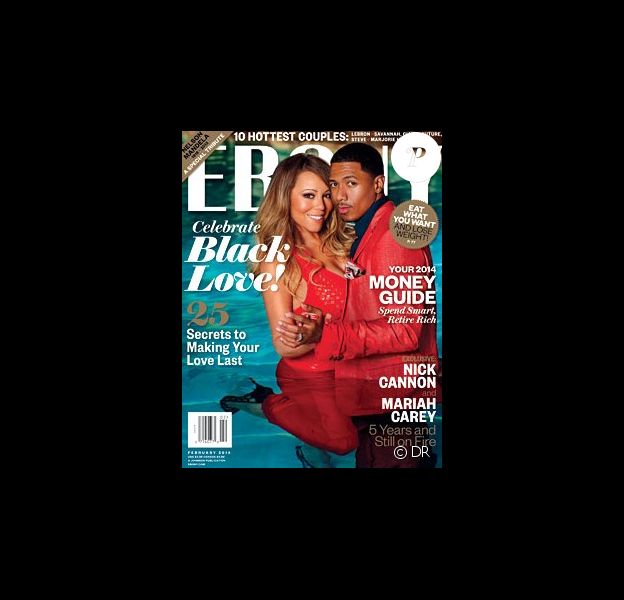 Mariah Carey et Nick Cannon en couverture du magazine Ebony's pour le mois de février 2014.