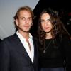 Andrea Casiraghi et Tatiana Santo Domingo lors d'un dîner organisé par la marque Gucci le 28 septembre 2013 à Paris. Le couple, uni civilement depuis le 31 août 2013, célébrera son mariage religieux le 31 janvier 2014 à Gstaad, en Suisse.