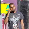 Exclusive. Kanye West photographié peu après son altercation avec un jeune de 18 ans (pour défendre sa belle Kim Kardashian) dans le bureau d'un médecin à Beverly Hills. Le 13 janvier 2013.