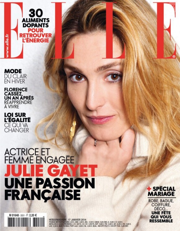 Le magaizne Elle a fait sa couverture avec Julie Gayet, le 15 janvier 2014